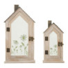 Lanterne Home Flower Coppia cm 18x13x36-12,5x8,5x25 (vetro Temperato)