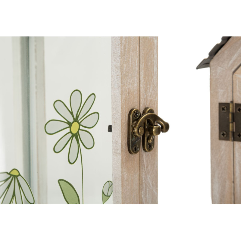 Lanterne Home Flower Coppia cm 18x13x36-12,5x8,5x25 (vetro Temperato)
