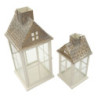 Lanterne Home Coppia cm 24,5x24,5x55-17x17x37,5(vetro Temperato)