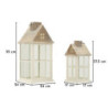 Lanterne Home Coppia cm 24,5x24,5x55-17x17x37,5(vetro Temperato)