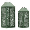 Lanterne Carving Coppia cm 17,8x17,8x44-13,8x13,8x34