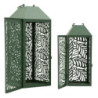 Lanterne Carving Coppia cm 17,8x17,8x44-13,8x13,8x34