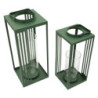 Lanterne Linee Coppia cm 18,3x18,3x43,5-15x15x36,5 (vetro Temperato)