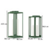 Lanterne Linee Coppia cm 18,3x18,3x43,5-15x15x36,5 (vetro Temperato)
