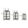 Lanterne Andromeda Tris cm 25,5x25x50-x20,5x20x40-15,3x15x29,5 (vetro Temperato)