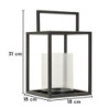 Lanterna Simply Open cm ø 18x31 (vetro Temperato)