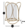 Porta Cand Glox Dark cm ø 16x21,5