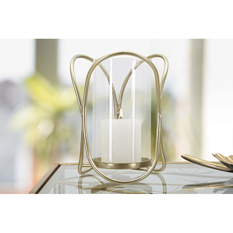 Porta Cand Glox Gold cm ø 16x21,5