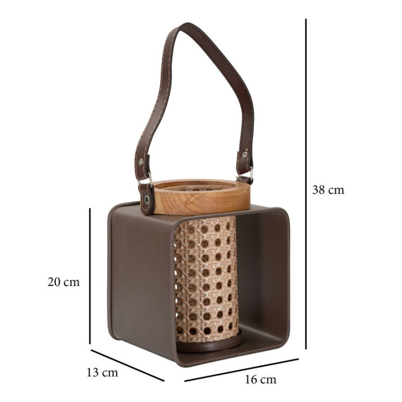 Lanterna Iron-rattan cm 16x13x20