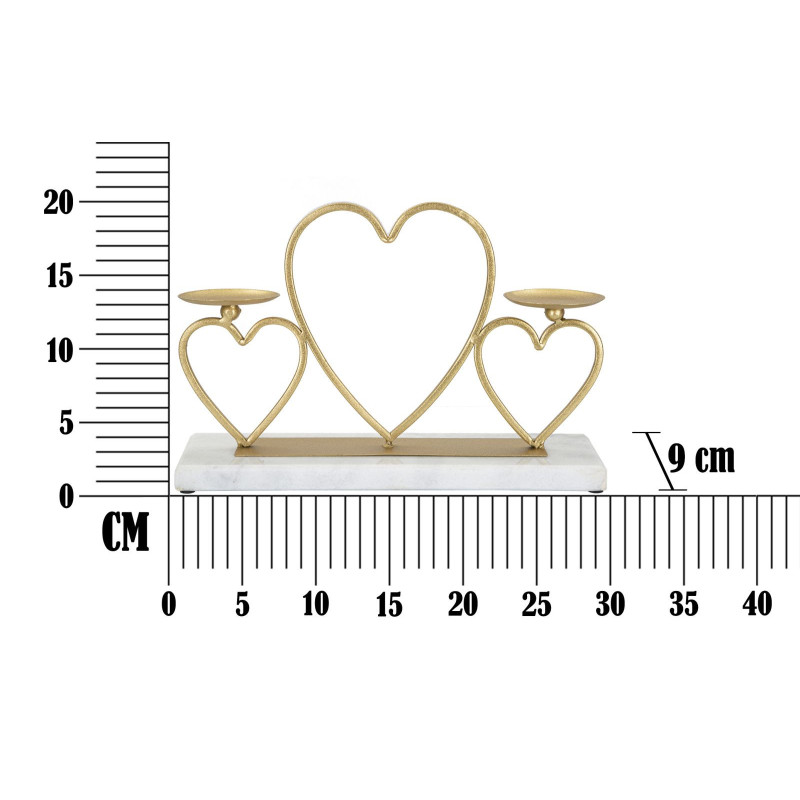 Porta Cand Hearts Cm cm 30x9x20