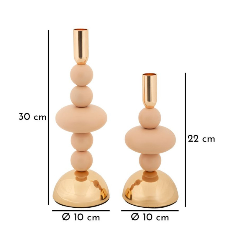 Porta Cand Galaxy Rosa Set 2 Pz cm ø 10x22-10x30
