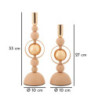 Porta Cand Saturno Rosa Set 2 Pz cm ø 10x27-10x33