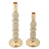 Porta Cand Shuttle Crema Set 2 Pz cm ø 10x25-10x33,5