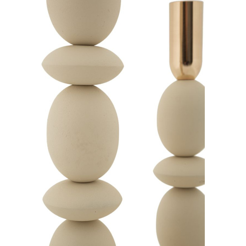 Porta Cand Shuttle Crema Set 2 Pz cm ø 10x25-10x33,5