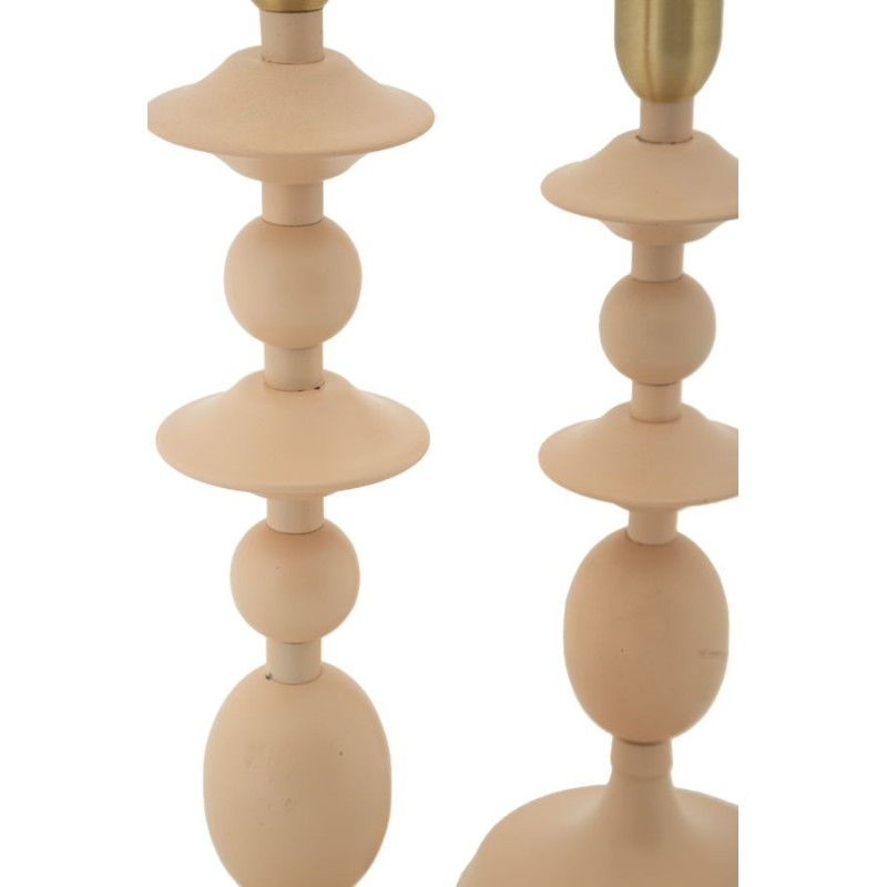 Porta Cand Gemini Rosa Set 2 Pz cm ø 10x29-10x33