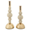 Porta Cand Bolly Crema Set 2 Pz cm ø 10x24-10x29,5