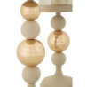 Porta Cand Glassy Crema Set 2 Pz cm ø 10x32-10x36