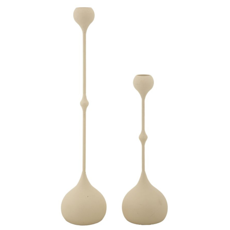 Porta Cand Slimmy Crema Set 2 Pz cm ø 8x26-8x37