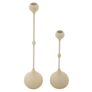 Zoom Porta Cand Slimmy Crema Set 2 Pz cm ø 8x26-8x37
