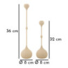 Porta Cand Slimmy Crema Set 2 Pz cm ø 8x26-8x37