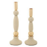 Porta Cand Strek Crema Set 2 Pz cm ø 9,5x25-9,5x30