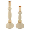 Porta Cand Strek Crema Set 2 Pz cm ø 9,5x25-9,5x30