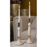 Porta Cand Strek Crema Set 2 Pz cm ø 9,5x25-9,5x30
