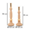 Porta Cand Strek Rosa Set 2 Pz cm ø 9,5x25-9,5x30