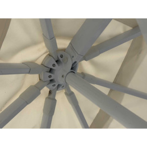 Zoom Ombrellone alluminio Montana 3x3h2,65m bianco palo laterale
