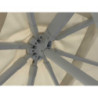 Ombrellone alluminio Montana 3x3 m bianco palo laterale giardino