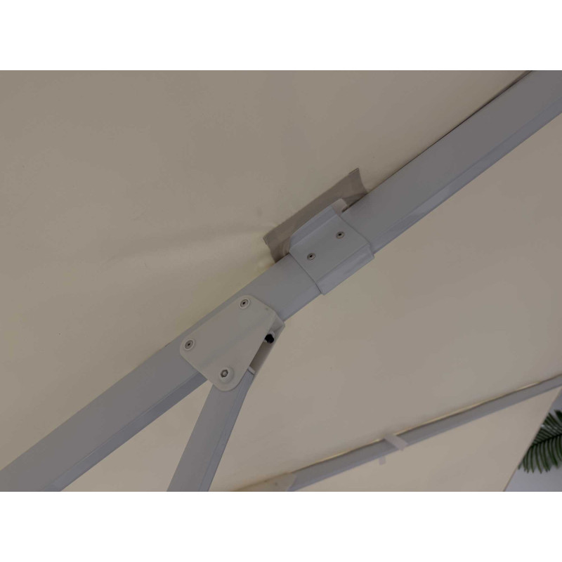 Ombrellone alluminio Montana 3x4 m bianco palo laterale giardino