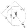 Base Tavolo Acciaio Percy Antracite Tondo Cm ø50h73,5