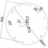 Base Tavolo Acciaio Percy Antracite Tondo Cm ø65h73,5