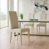 Sedia imbottita Giada standard colore beige set 2 pezzi