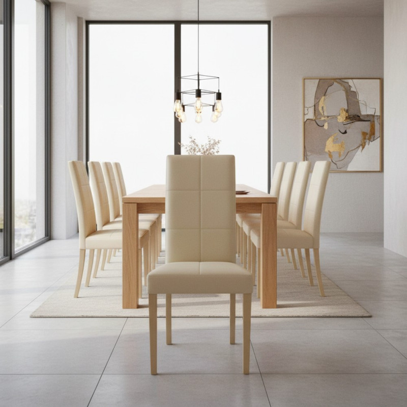 Sedia imbottita Giada standard colore beige set 2 pezzi