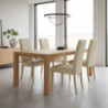Sedia imbottita Giada standard colore beige set 2 pezzi