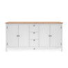 Madia Bergen51 con 4 ante e 3 cassetti colore bianco e rovere oak