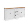 Madia Bergen51 con 4 ante e 3 cassetti colore bianco e rovere oak