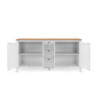 Madia Bergen51 con 4 ante e 3 cassetti colore bianco e rovere oak