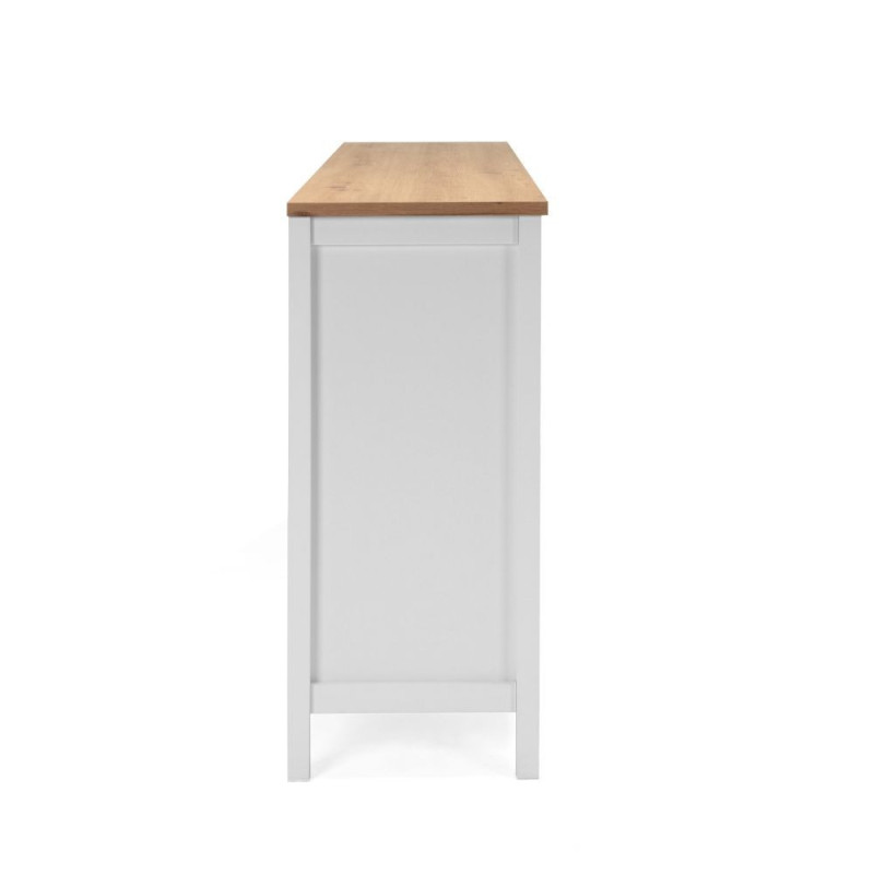 Madia Bergen51 con 4 ante e 3 cassetti colore bianco e rovere oak