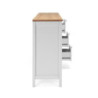 Madia Bergen51 con 4 ante e 3 cassetti colore bianco e rovere oak