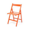 Sedia pieghevole Penelope in legno arancio set 4 pezzi