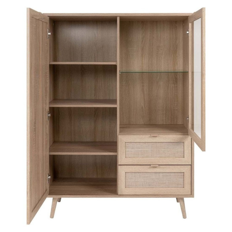 Credenza Bali 53A 2 ante e 2 cassetti effetto vimini
