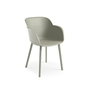 Zoom Poltrona Shell-P grigio cemento set 4 pezzi