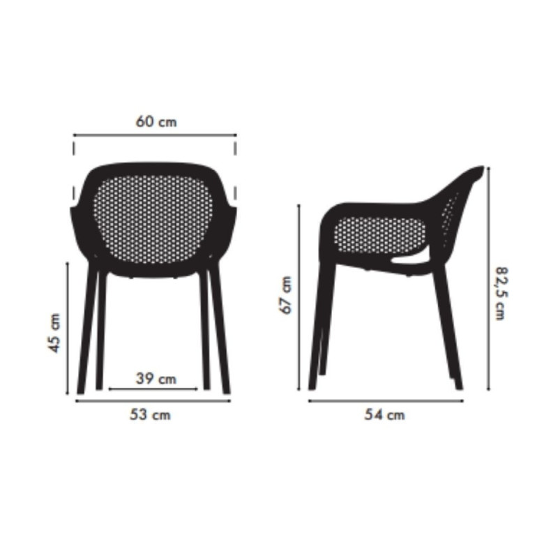 Poltrona design Atra grigio bianco set 4 pezzi