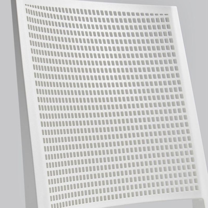 Sedia Grid polipropilene grigio set 4 pezzi