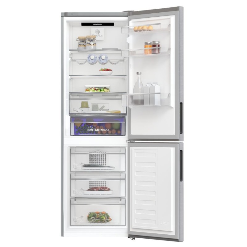 Frigorifero combinato Grundig libera installazione total no frost GKN26840XN INOX classe E