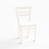 Sedia Cromica in legno bianco opaco set 2 pezzi