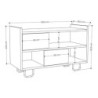 Panca scarpiera Troy retro grey con cuscino