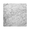 Tavolo quadrato Key 80x80 base nera e piano effetto marmo
